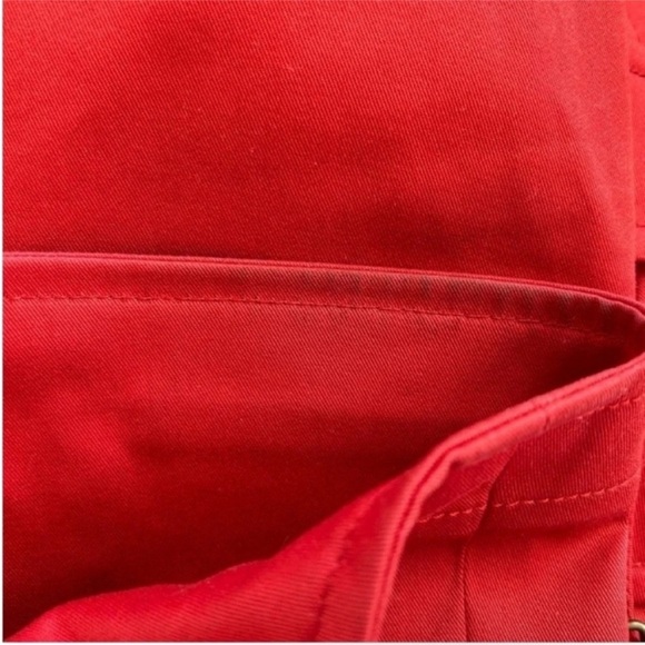 Akris Red Collarless Cropped Cotton Zip Jacket - Picture 10 of 12